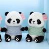 Cute scarf panda doll plush toy simulation giant panda doll 8 inch grab machine doll zoo memorial