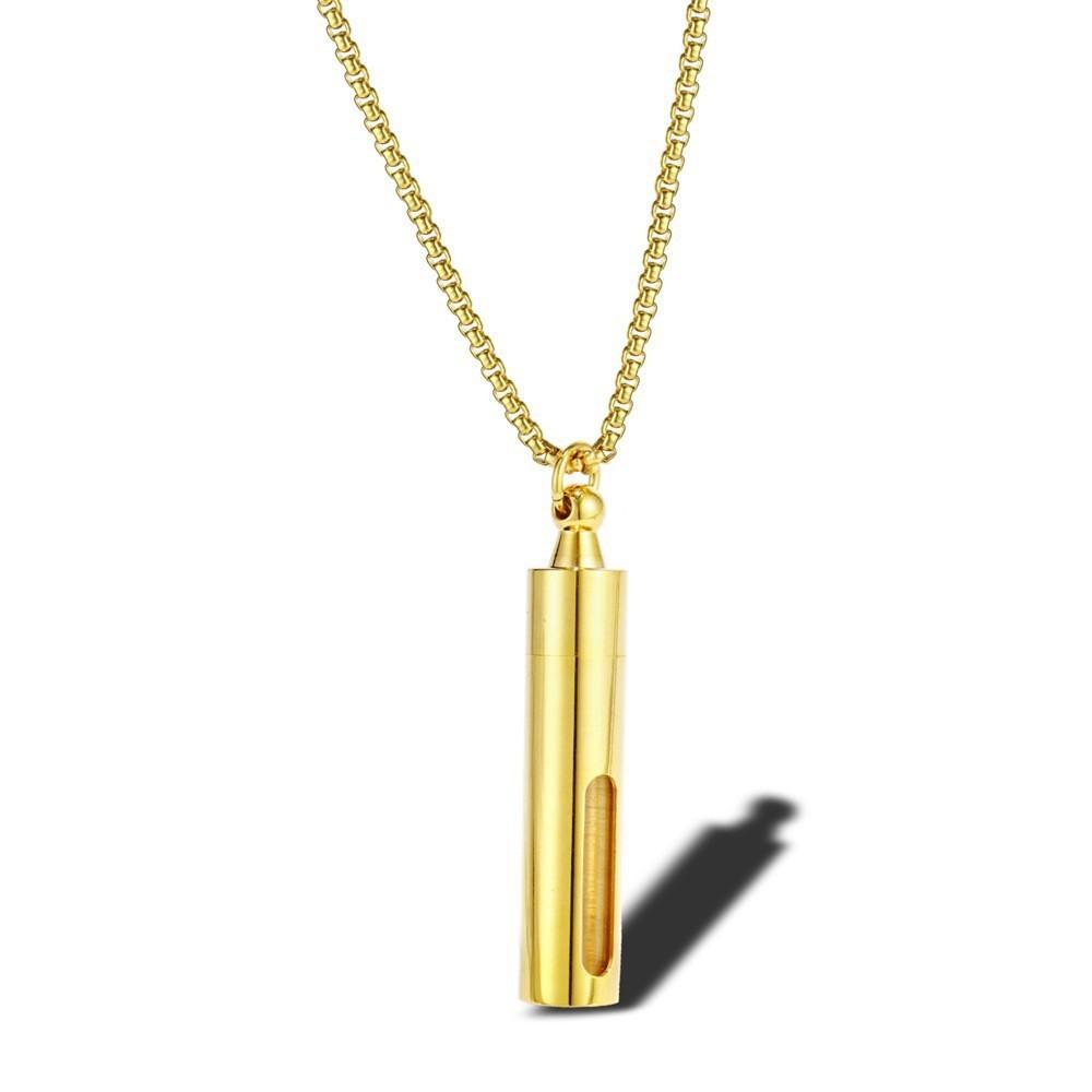 

Men s Women s European Perfume Empty Bottle Small Arrow Pendant Necklace For Outdoor Travel Essential Oil Perfume Bottles Gift Glass золотий