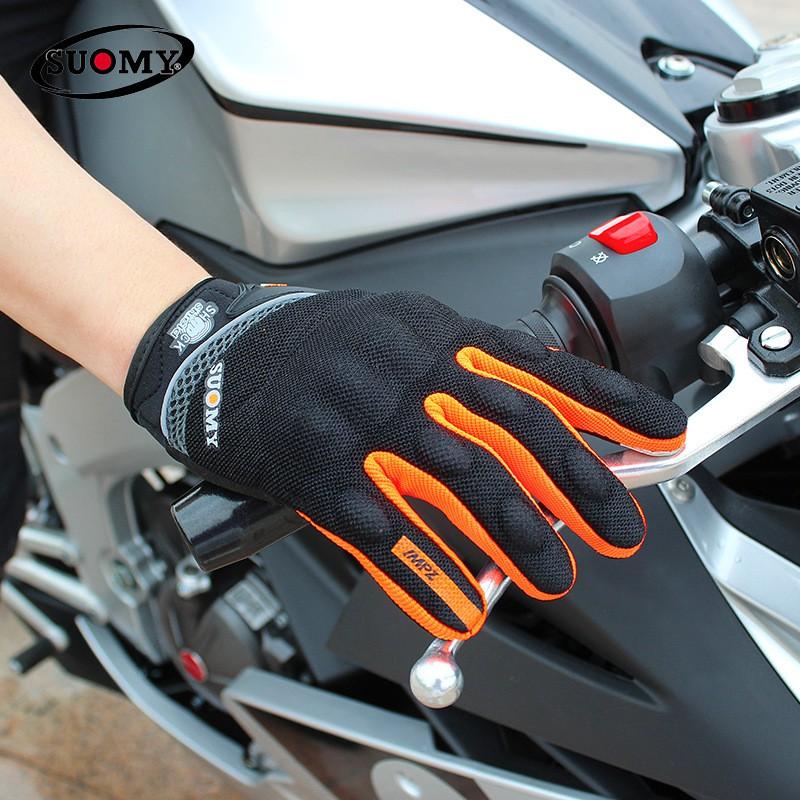 SUOMY SU-09 Motorcycle Gloves Men Women Breathable Anti-Slip Impact Protection Riding Gear Off-Road Street Use