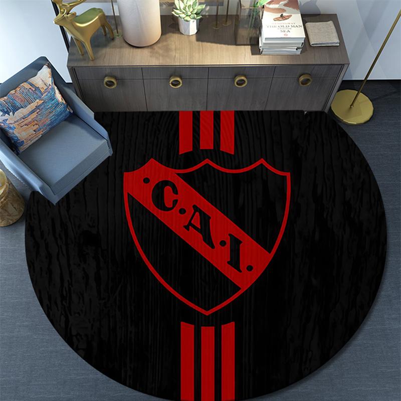 Club Atletico Independiente Round Area Rug,Carpet Rug for Living Room Bedroom Sofa Playroom Decor,Non-slip Floor Mat