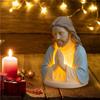 Resin Battery-Powered Mini Night Light Bedside Night Light Mini LED Lamp for Christmas Easter and Baptism Gifts