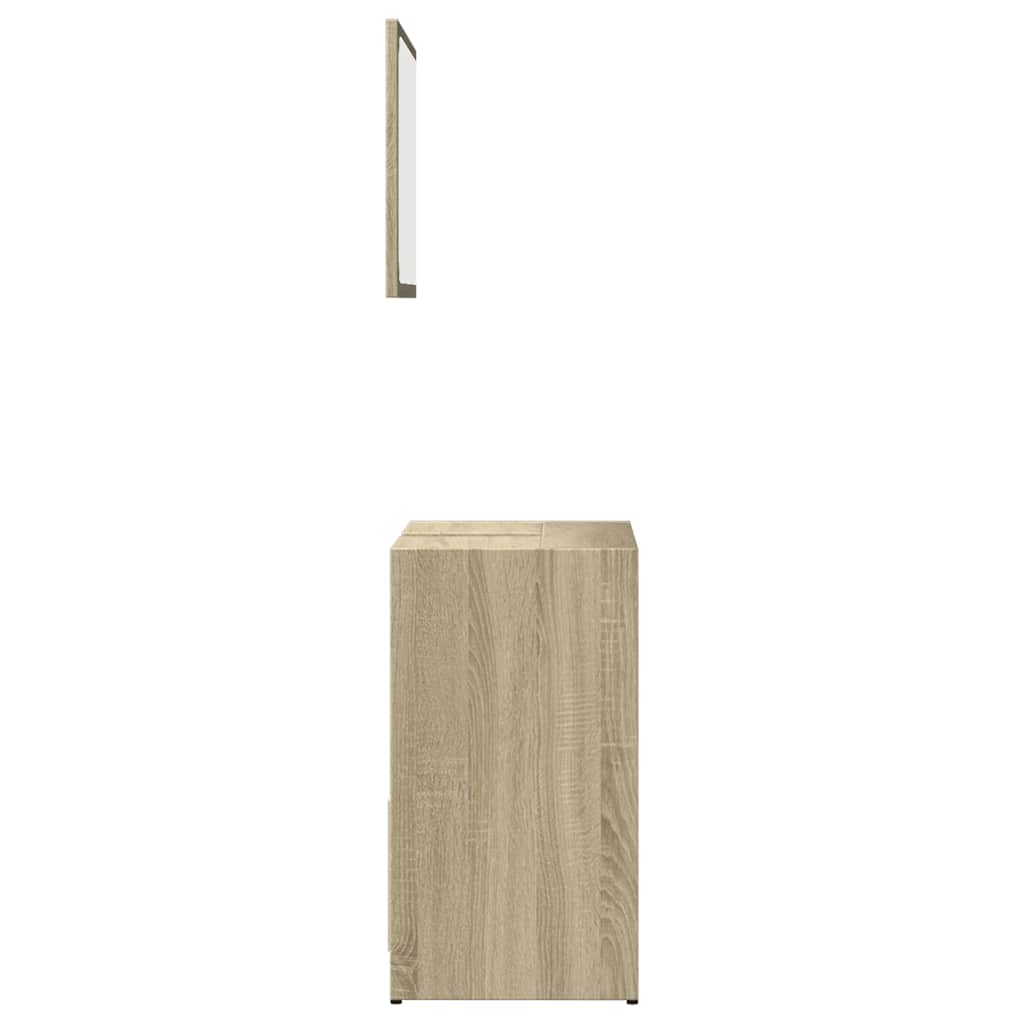 2 Piece Bathroom Furniture Set Sonoma Oak Particleboard