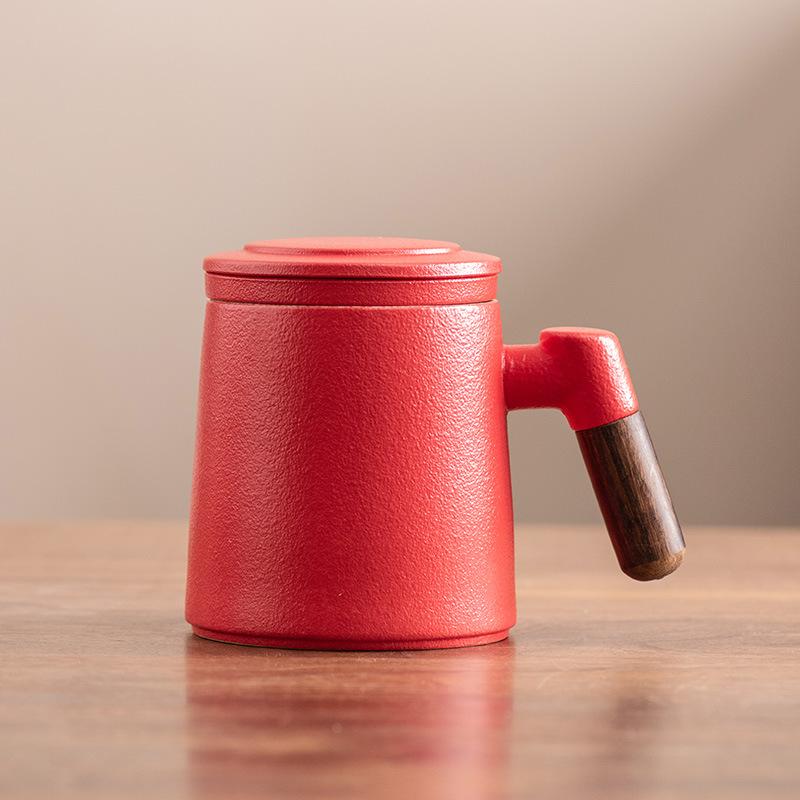 Keramikfilter Teetasse Tee-Trenntasse Bürobecher Keramiktasse Großhandel Tasse mit Deckel Geschenk