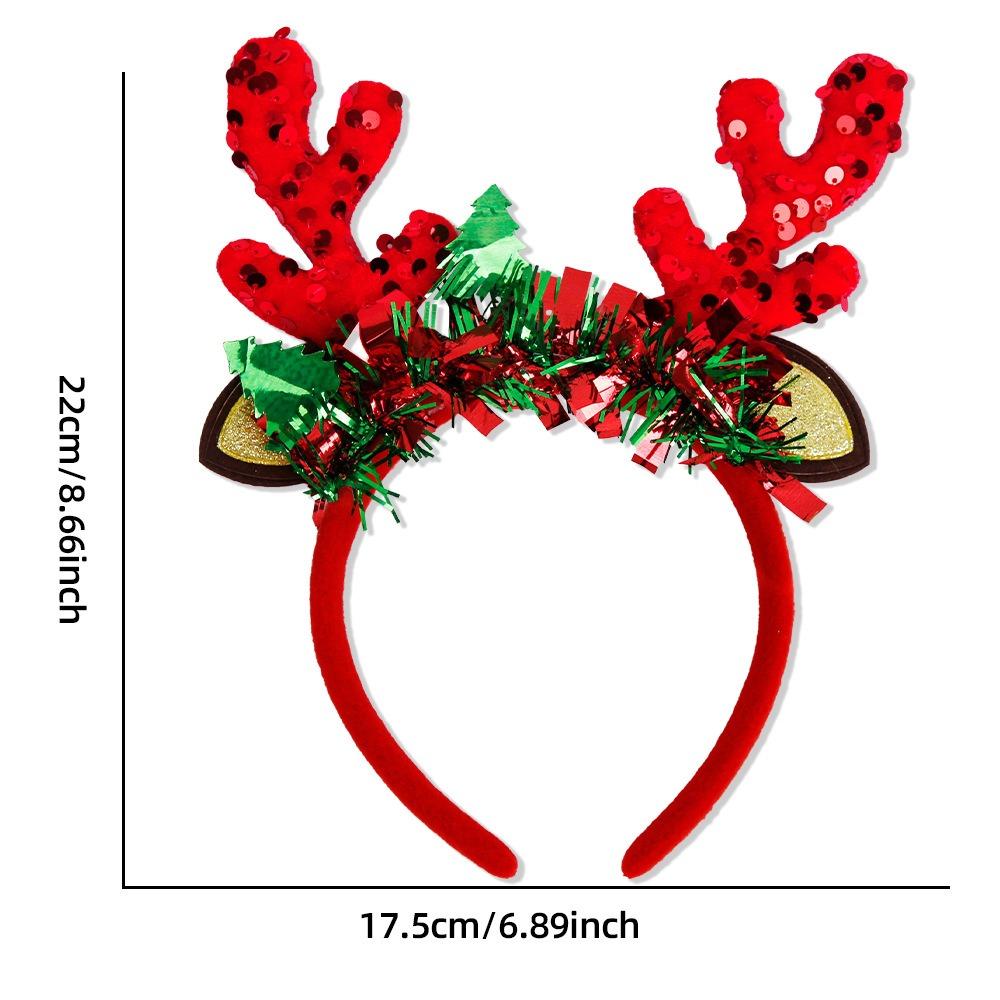 Snowman Antler Hair Hoop Red Hair Band New Headwear Christmas