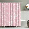 White Splatter Print Pink Shower Curtain For Bathroom Decoration Modern Style Waterproof Bath Liner With Metal Rings (One Size)