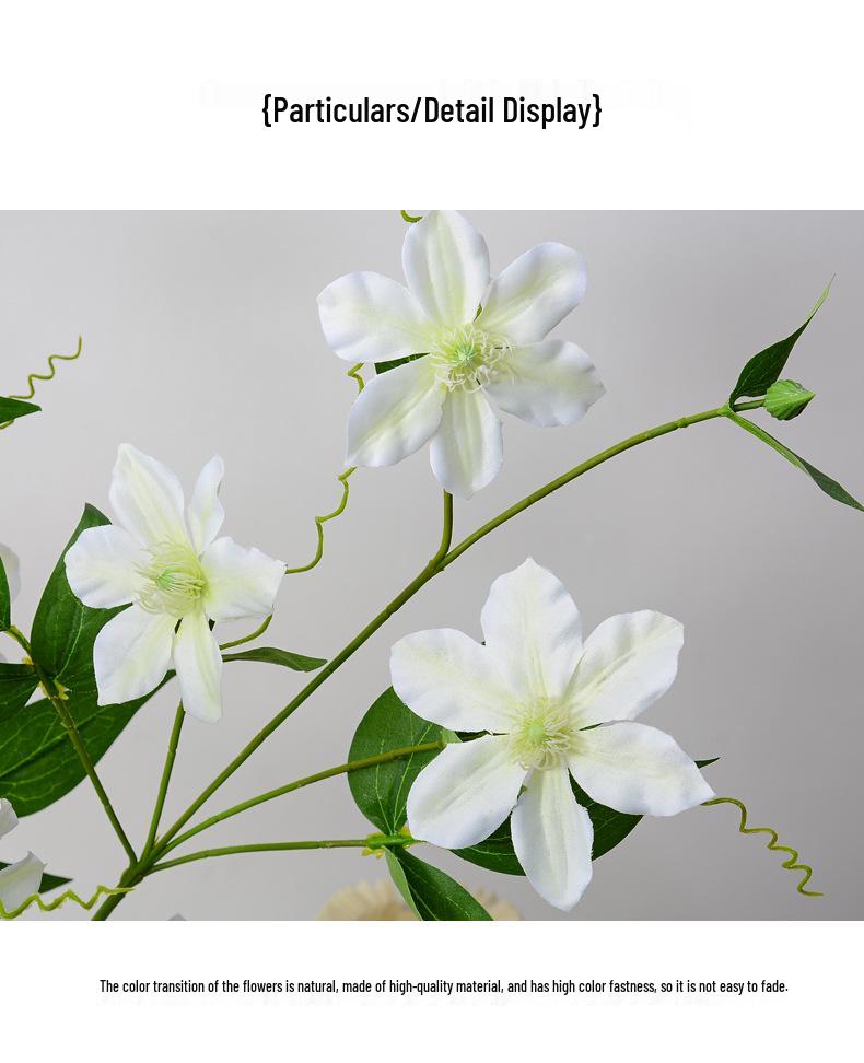 Artificial Clematis Wedding Arrangement for Home, Photography, Ornaments, and Courtyard Decor