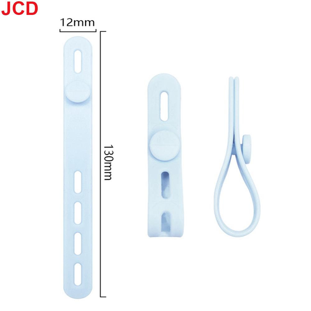 JCD 10pcs Silicone Cable Ties Assorted Color Reusable Heavy Duty Cable Organizer Management for Fastening Cords and Wires