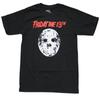 Friday the 13th New Adult T-Shirt - Classic Mask Under Red Logo