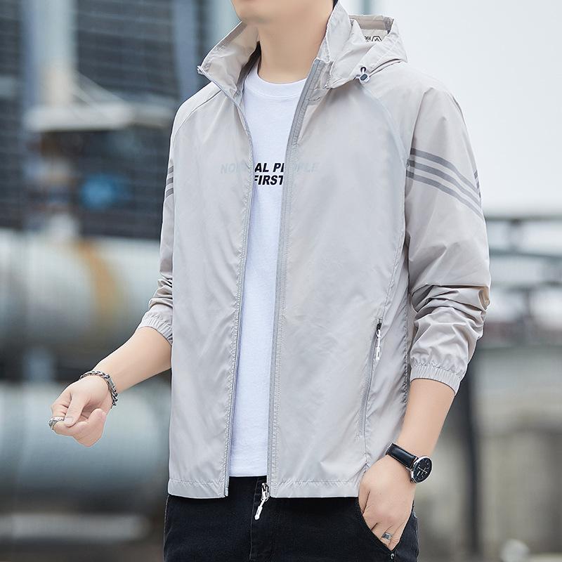 Summer Men's UPF50+ UV Protection Ice Silk Quick-Dry Jacket