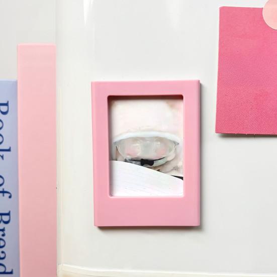 DIY Photo Frame Refrigerator Magnet 3-Inch Picture Holder Decorative Fridge Magnet Home Kitchen Office Whiteboard