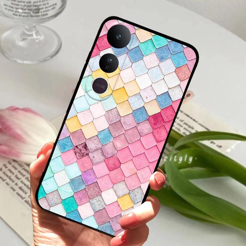 Für Vivo V50 Lite Hülle V2441 Weiches TPU Stoßfestes Silikon Bumper Für Vivo V50 Lite 5G Schutzhülle Schale Coque Fundas