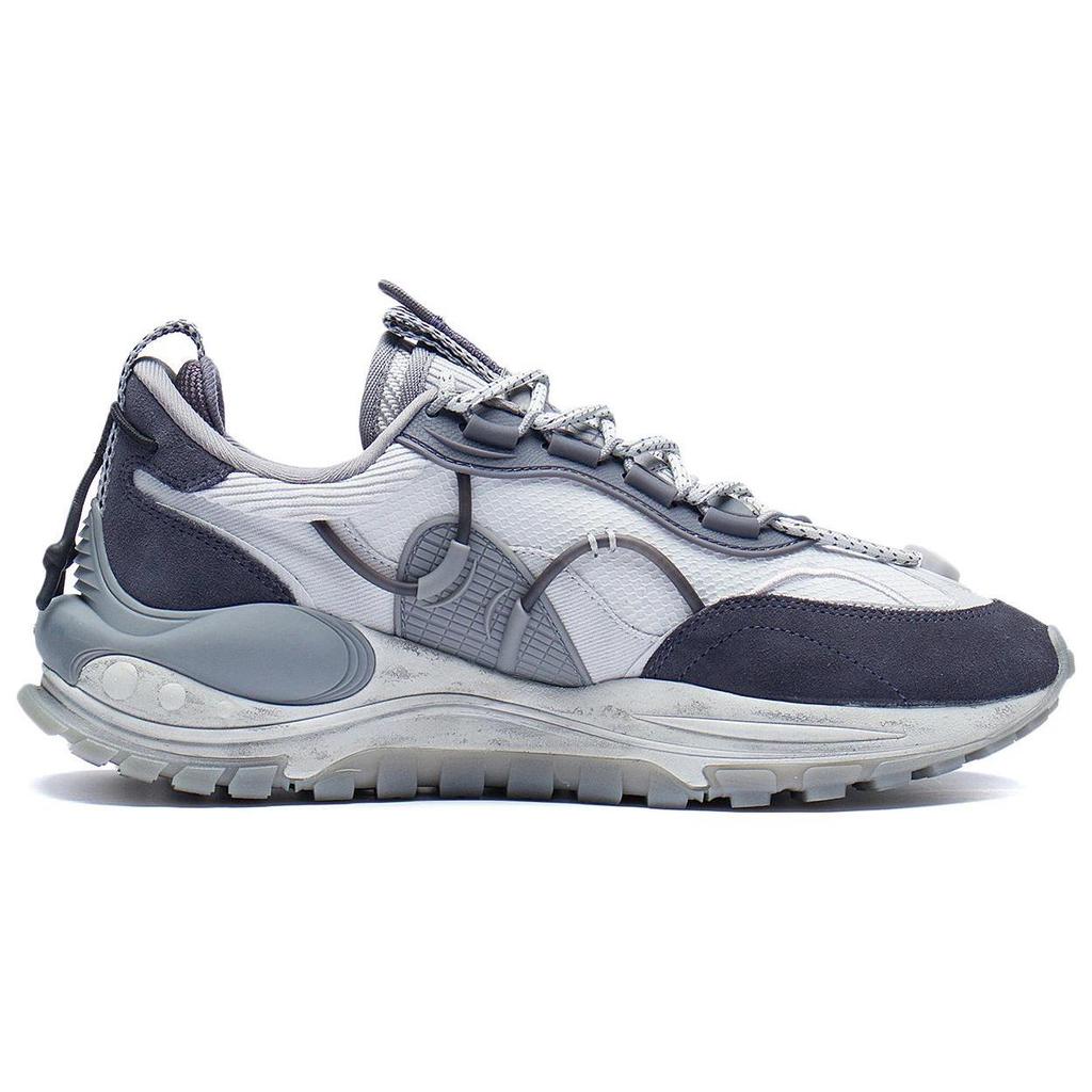 Li Ning CF Star Track Trendy Cushioning Low Top Sports Casual Shoes Men's Microcrystalline Gray AGLS159-2