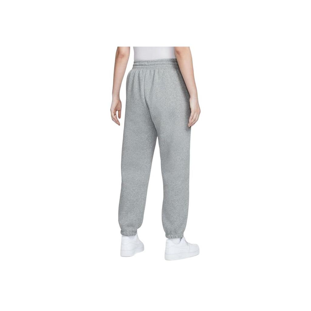 Nike Minimalistická značka Malé logo Vyšívané Pohodlné sportovní Cuffed Neformální kalhoty Dámské kalhoty Šedé FZ5997063