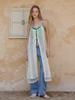 Le Studio Lace Cotton Open Long Dress_Cream