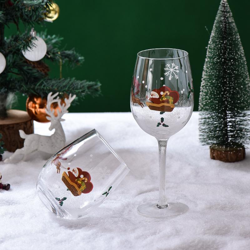 Kristall Rödvinspokal Färgade Glas Vin Glas Målat Glas Whiskeyglas Julklapp