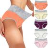 5 Pack Women's Soft High Waisted Briefs Cotton Underwear Comfy Stretchy Full Coverage Panties Multicolor