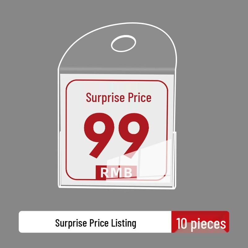Promotional Clothing Store Hang Tag: Price, Discount, Recommended Label for Shelf Display