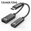 Converter 2-in-1 USB C To Audio Cable Type C 2-in-1 Multifunctional Adapter  Computer/Phone/Tablet