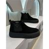 Chelsea Boots New Flip Leather Martin Boots Retro High-top Boots Platform Short Boots