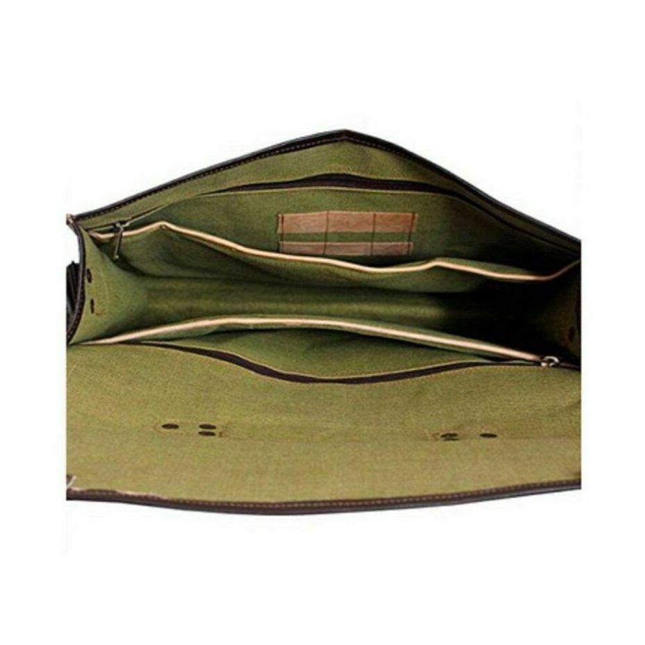 Geantă din piele pentru bărbați, geantă de mesager din piele de culoare bob, maro pentru laptop, iPad, birou, geantă pentru colegiu