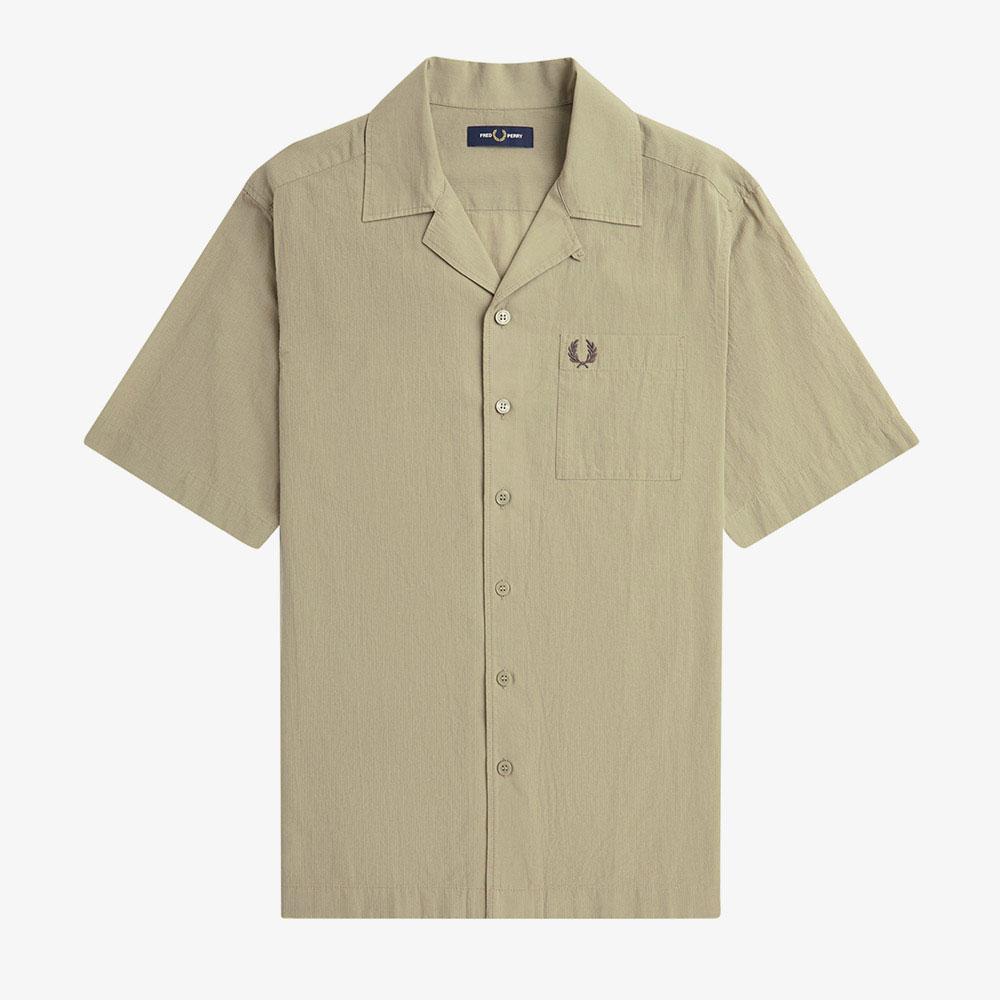 Fred Perry [Sharp] Lightweight Textured Revere Collar Shirt (U54) Afpm2417762-U54
