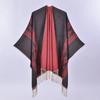 New Autumn and Winter Shawl Scarf New Jacquard Fringed Knitted Cape Cape Retro Ethnic