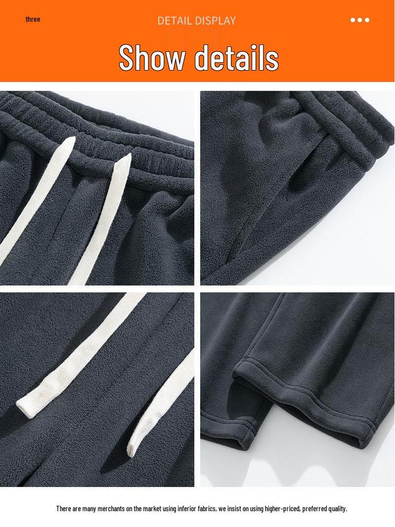 Men’s Fleece-Lined Warm Straight-Leg Winter Pants - Cold-Proof Below Zero