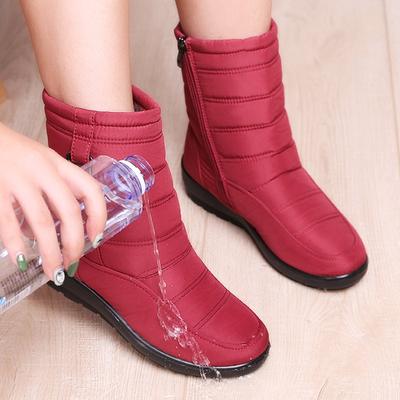 Waterproof Women Boots Winter Shoes Platform Wedge Snow Boots Comfort Thick Plush Warm Ankle Boots Female Footwear Botas Mujer