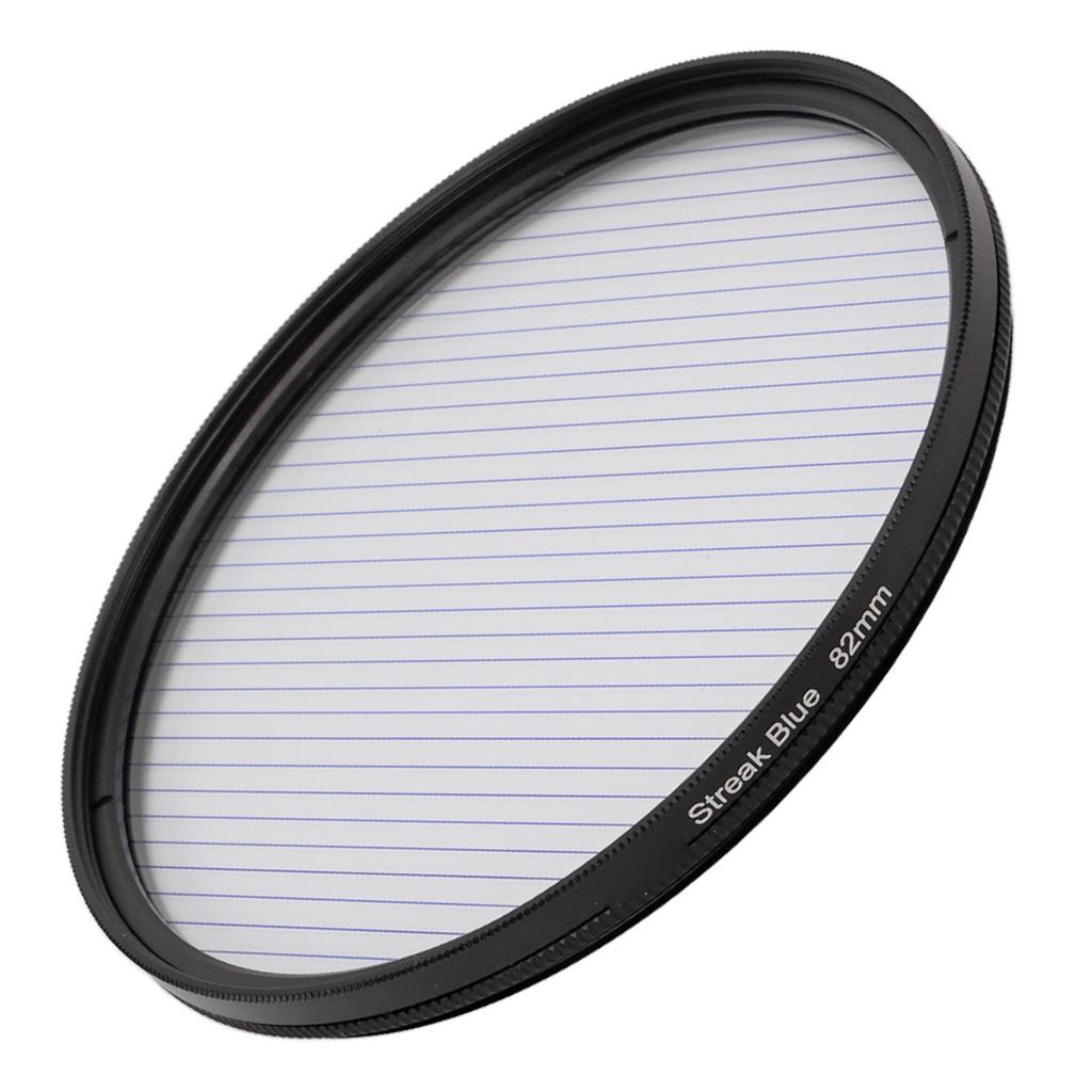 Junestar 82mm Streak Effect Digital Camera Filter Lens Cinematic Effect Lens Filter for Fujifilm Blue Streak