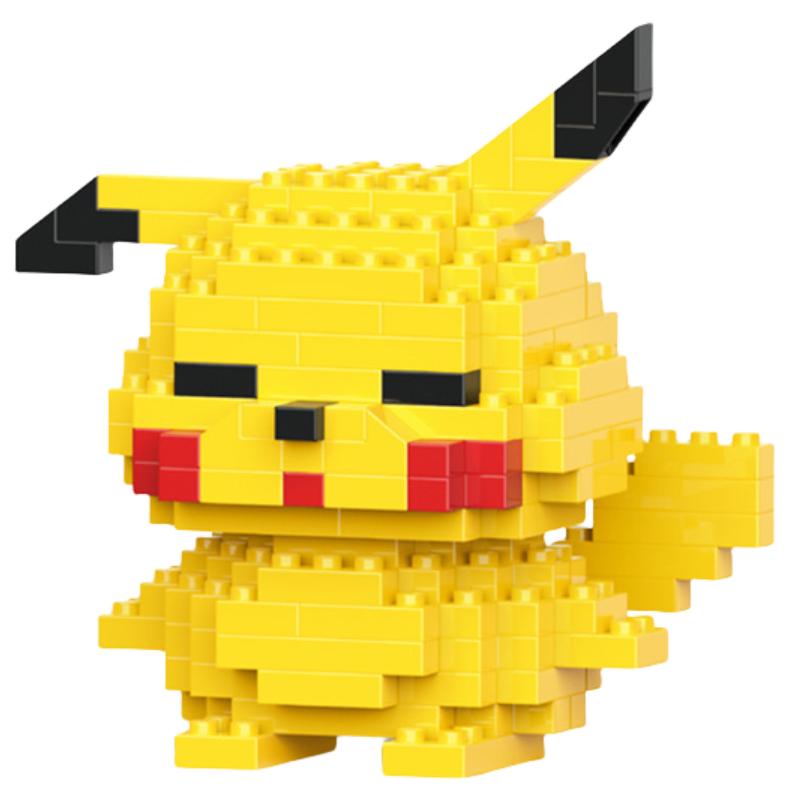 Pokemon Small Blocks Pikachu Nanoblock Charizard Kyogre Groudon Rayquaza Model Pichu Education Graphics Toys For Kids Birthday