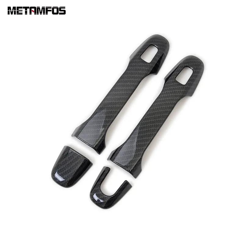 For Toyota CHR C-HR 2016-   Carbon Fiber Side Door Handle Bowl Cover Trim Protector Exterior Accessories Car Styling