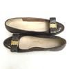 Salvatore Ferragamo Vara Ribbon Crocodile Leather Pumps Brown Size 6C (23.0cm) Italy Made(USED)
