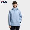 FILA Heritage Minimalist Casual Trendy Versatile Durable Woven Loose Hooded Jacket Men jackets Sky-Blue F11M548702FBU