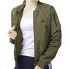 adidas Round Neck Warm Casual Long Sleeve Baseball Jacket Women Jackets Green BP6958-1