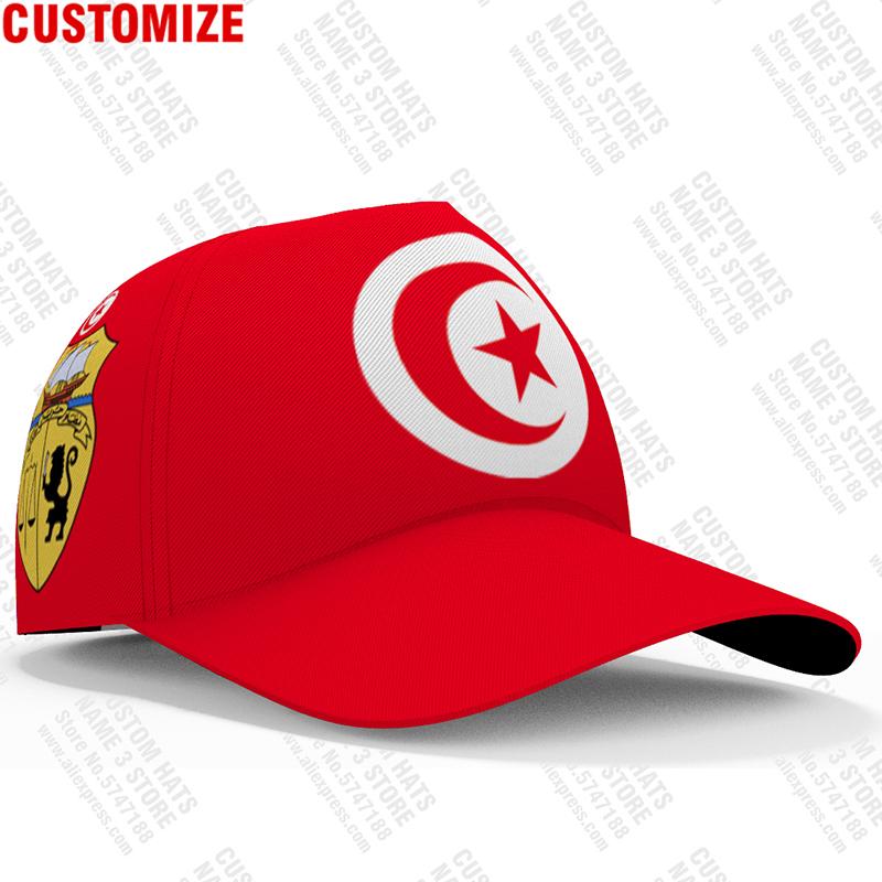 Tunisia Youth Diy Free Custom Name Number Tun Hat Nation Flag Tunisie Tn Islam Arabic Arab Tunisian Print Photo Baseball Cap