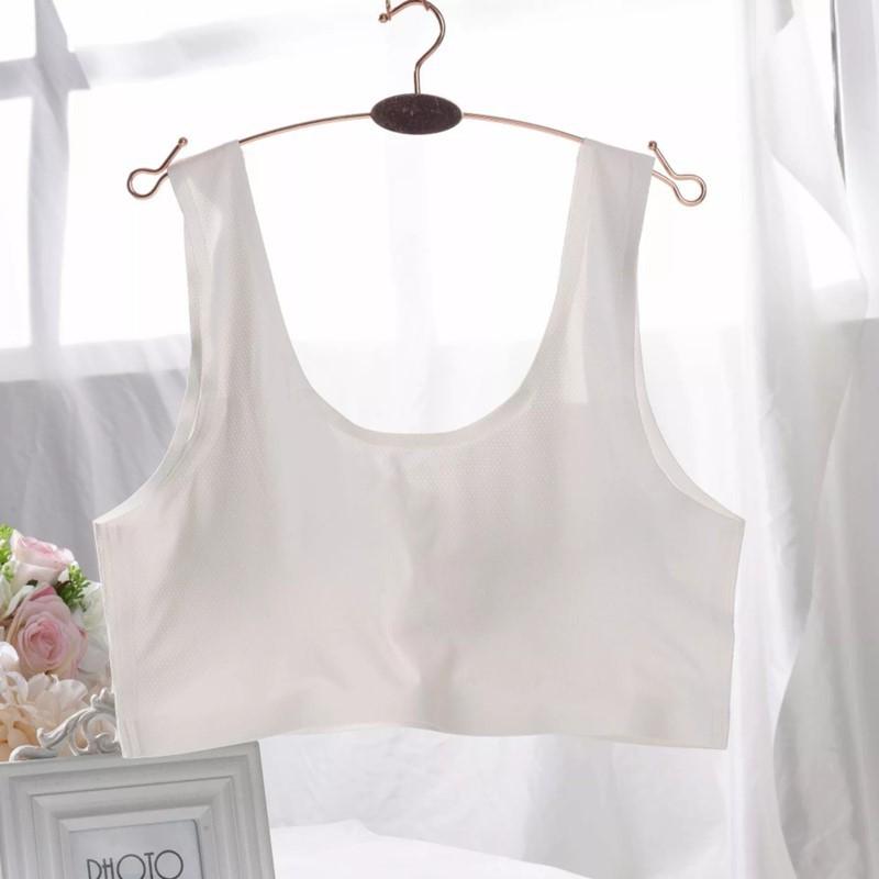 Large breasts and small seamless underwear women's thin summer thin anti-sagging no steel ring sports sleep vest bra