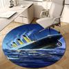 1pc Titanic1 Design Printed Area Round Carpet for Bedroom Living Room Home Decor Rugs Mat Non Slip Mat Rug for Bedside
