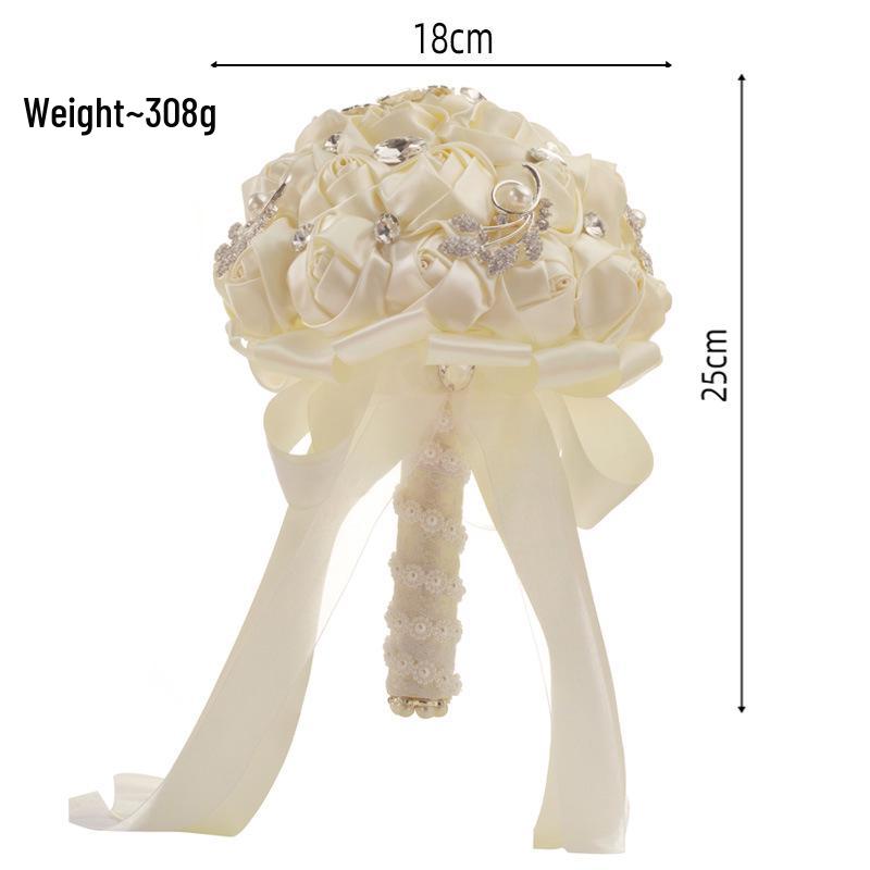 

Роскошный богемный хрустальный свадебный букет цвета шампанского и розы