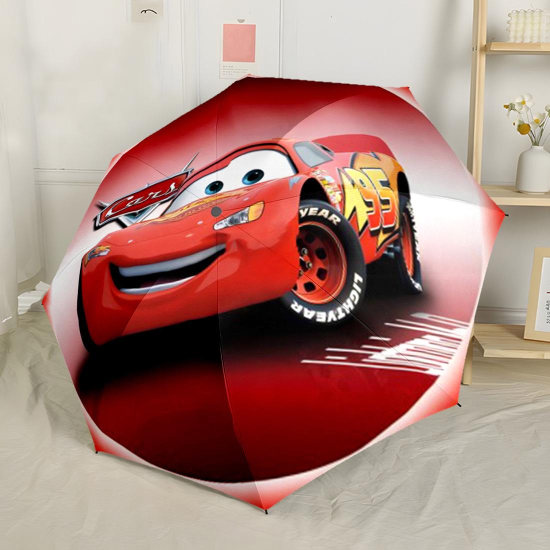 

Lightning Mcqueen Racing Spirit Portable Automatic Umbrella Compact 8-Rib Lightweight Lightweight All-Season Travel Outdoor Accessory
