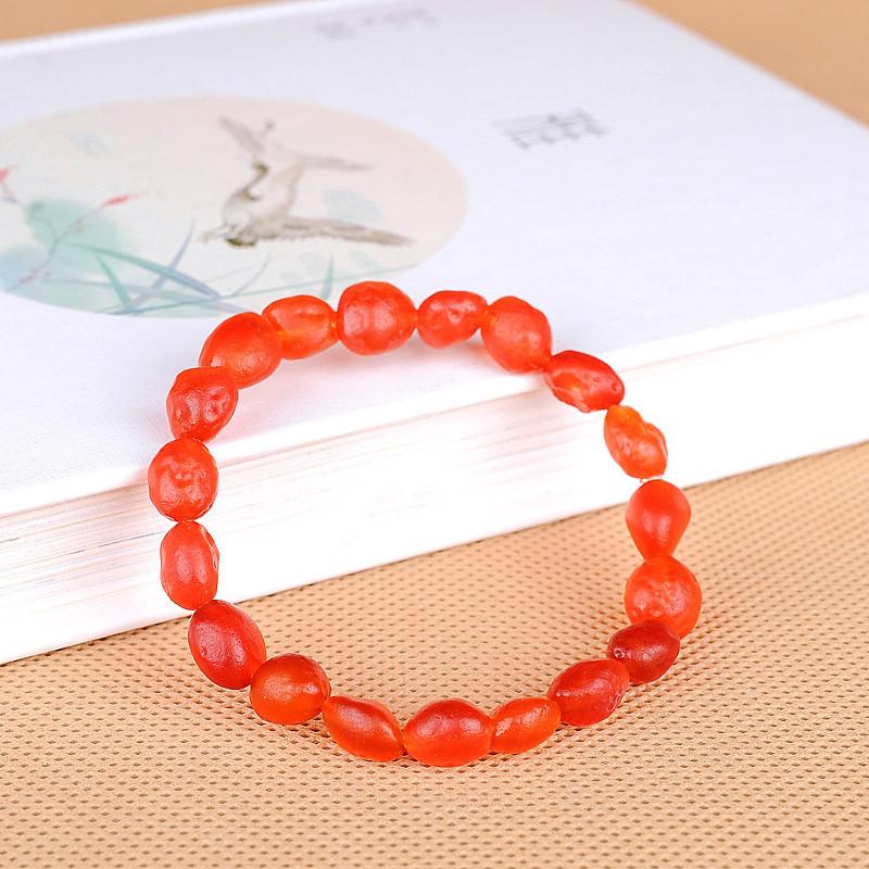 Natural Rainbow Agate Raw Stone Bracelet Colorful Candy Fashionable Jade Bracelet