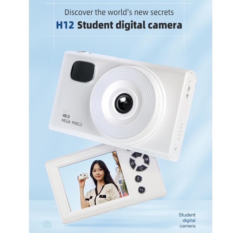 H12 Card Camera Kids Digital Camera 48MP Lens 2.8inch Screen 1080P for Children Boy Girls Birthday Gift