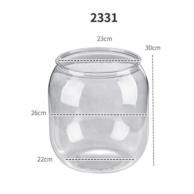 Round Unbreakable Transparent Fish & Turtle Tank for Desktop or Living Room