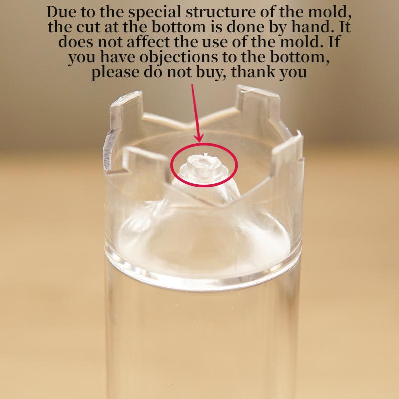 2.2cm Diameter Pointed Cylindrical Long Rod Candle Mold Acrylic Plastic Molds Handmade Candle Making Tool Durable PC Material