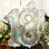 Colorful Transparent Digital Balloon Colorful Bow Balloon, Used for Birthday Parties and Anniversary Decoration