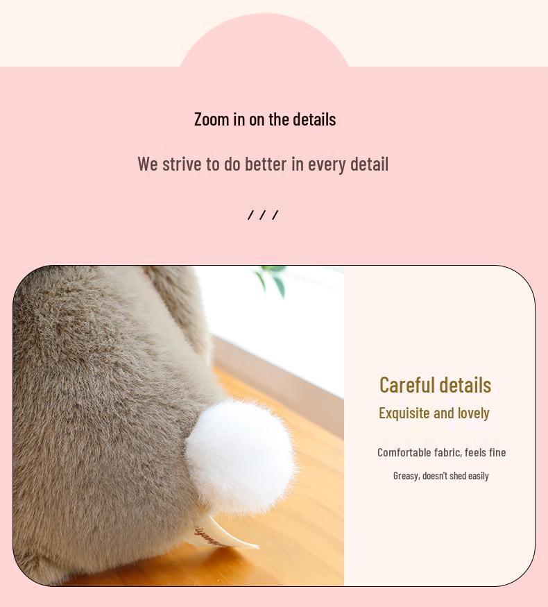 Fluffy Genuine AnTu Gongzai Little Rabbit Plush Toy Cushion