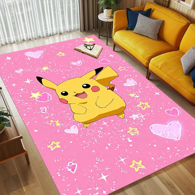 Pikachu Love Living Room Nonslip Area Rug Soft Carpet For Bedroom Game Playroom Sofa Office Home Decor Doormat Christmas Gift C922188