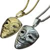 Personalized Korean Stainless Steel Retro Mask Pendant Necklace - Street Trend Hip Hop Choker