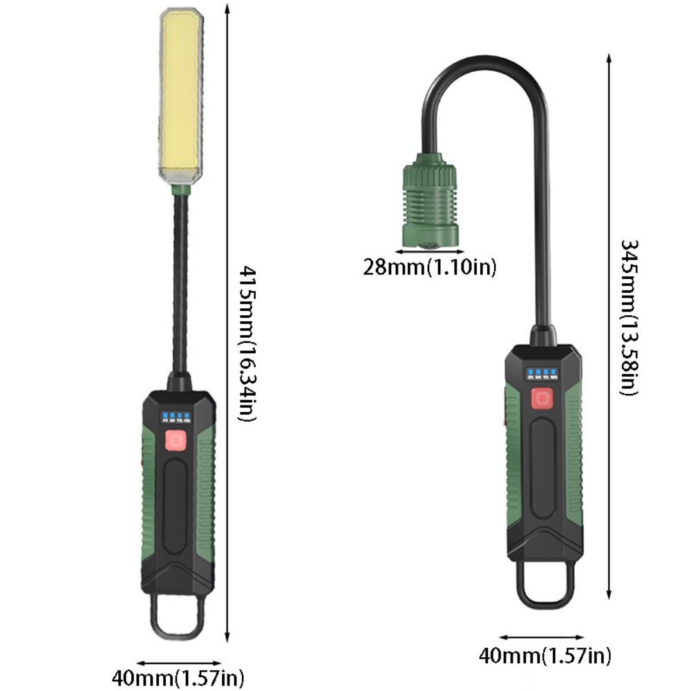 Type-C Rechargeable Magnetic Flashlight 360° Flexible Portable Design COB Work Light Waterproof Magnet Lightweight Construction