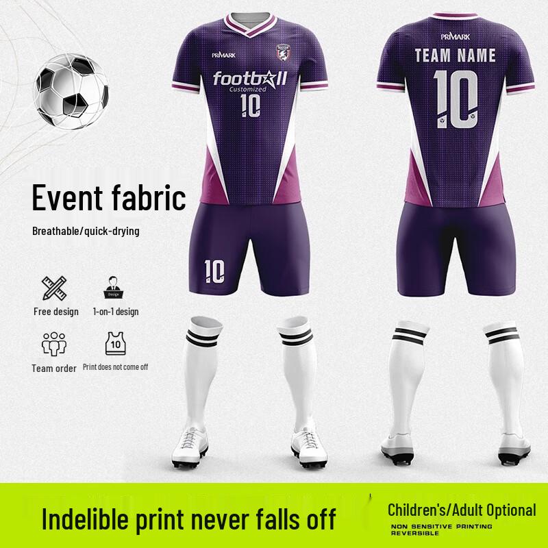 Unisex Short Sleeve Soccer Uniform Set