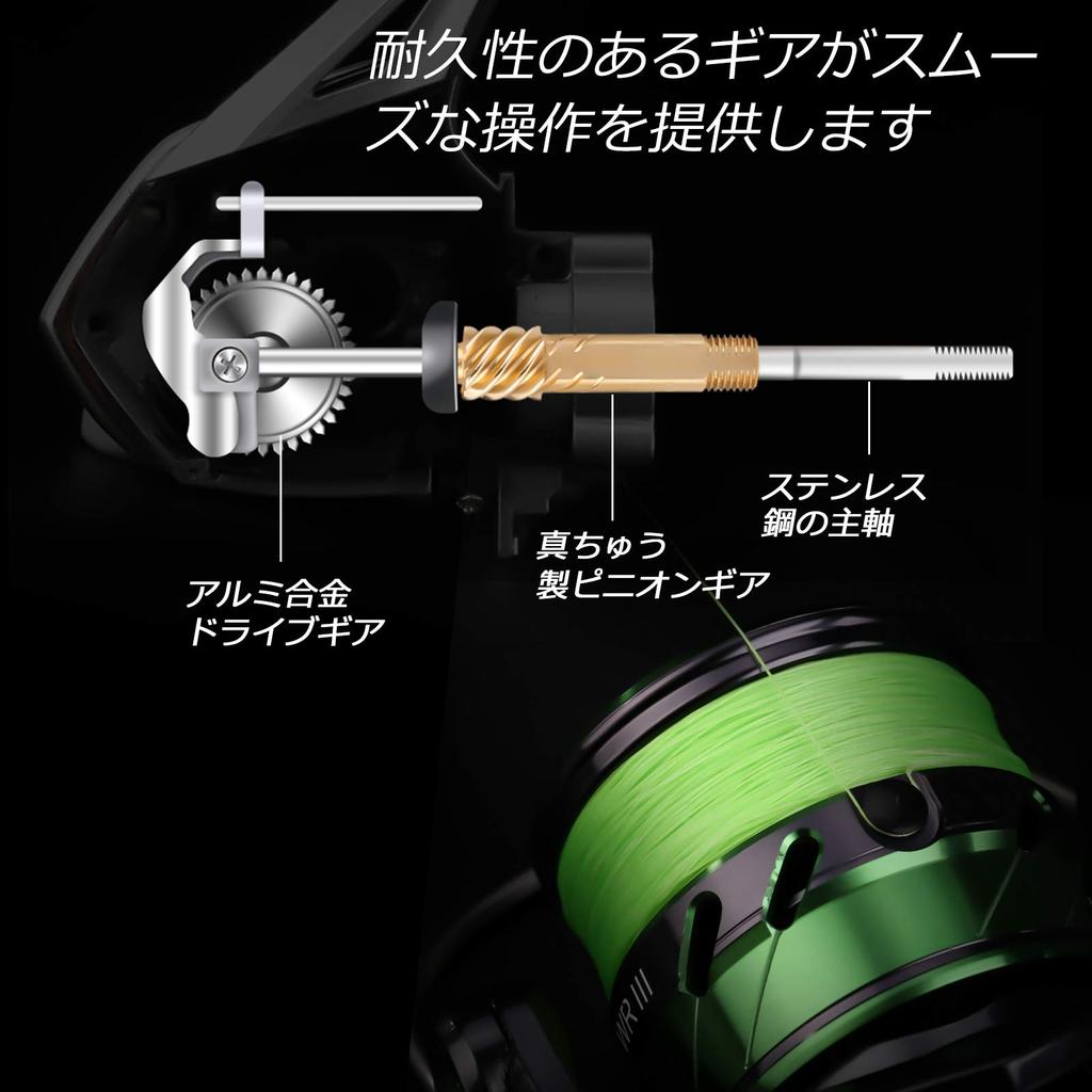 SeaKnight WR III Spinning Lightweight Freshwater Max Drag Force Reel, 9+1BB, Reel, 8kg/17.6lb (Interchangeable Handles)